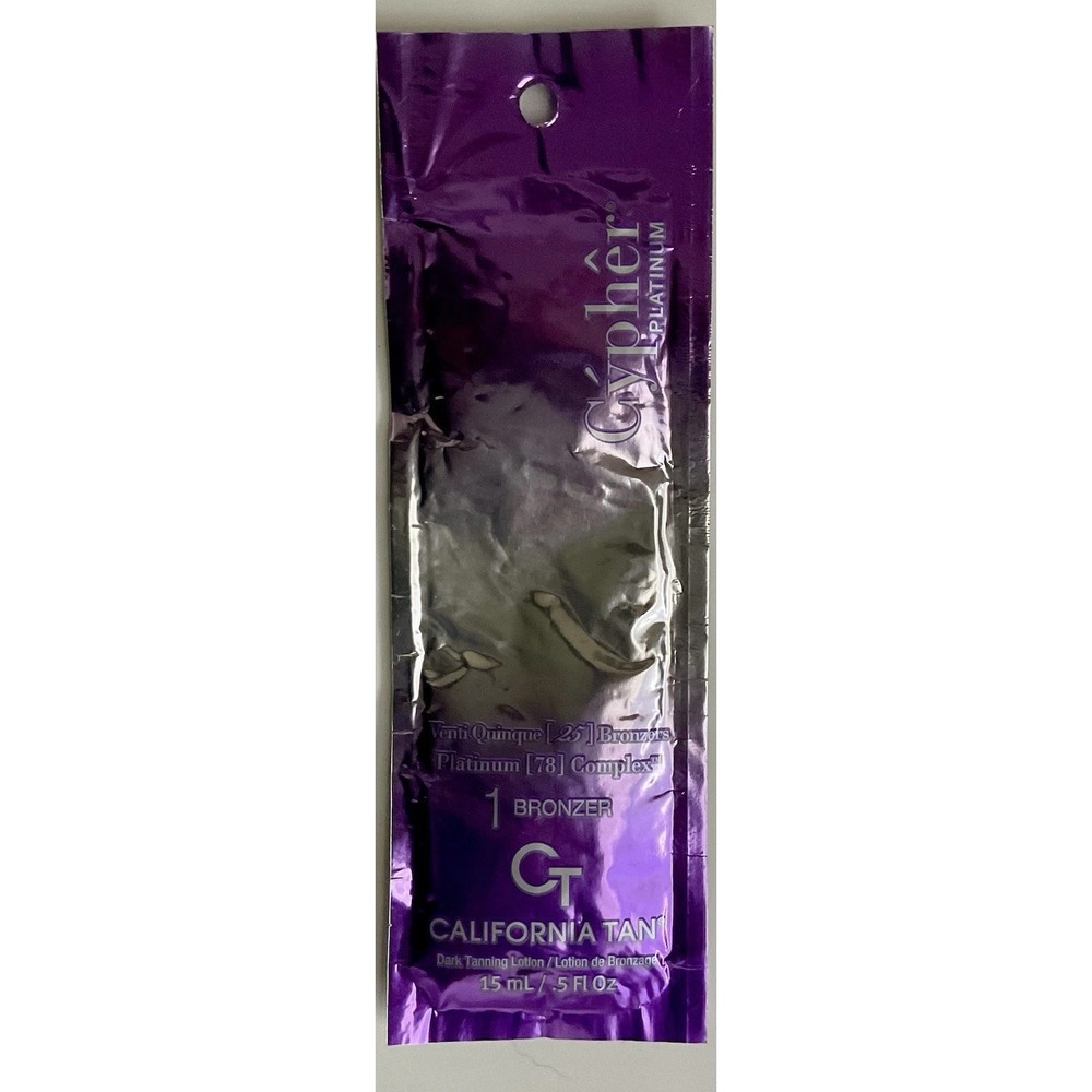 2 Pack California TAN Cypher Platinum Bronzer Tanner Tanning Bed Bronzing Lotion